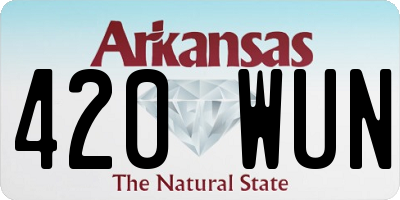 AR license plate 420WUN
