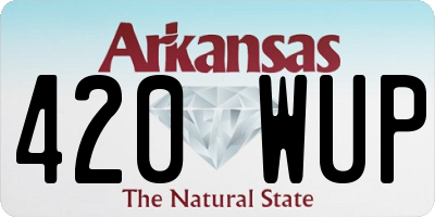 AR license plate 420WUP