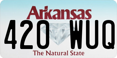 AR license plate 420WUQ