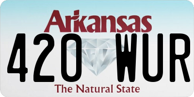 AR license plate 420WUR