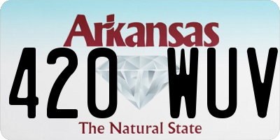 AR license plate 420WUV