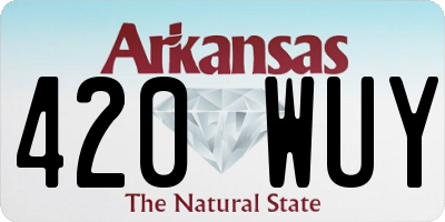 AR license plate 420WUY