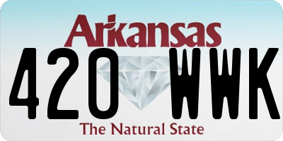 AR license plate 420WWK