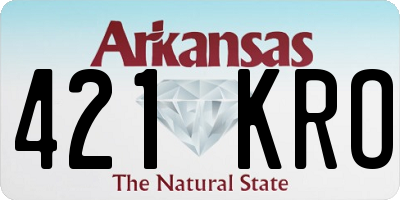 AR license plate 421KRO