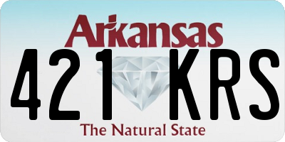 AR license plate 421KRS
