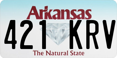 AR license plate 421KRV