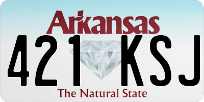 AR license plate 421KSJ