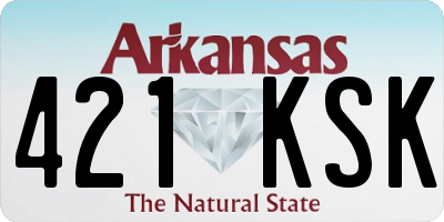 AR license plate 421KSK