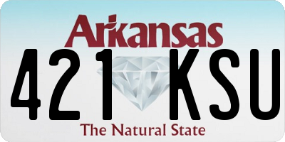 AR license plate 421KSU