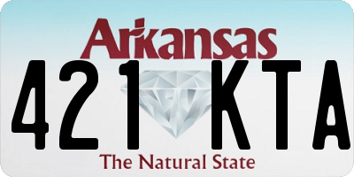 AR license plate 421KTA