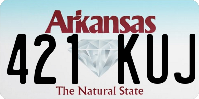 AR license plate 421KUJ