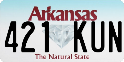 AR license plate 421KUN
