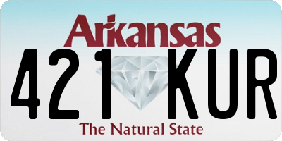 AR license plate 421KUR