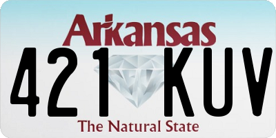 AR license plate 421KUV