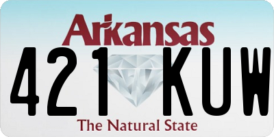 AR license plate 421KUW
