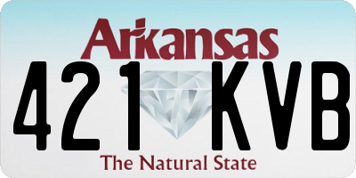 AR license plate 421KVB