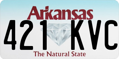 AR license plate 421KVC