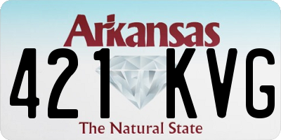 AR license plate 421KVG