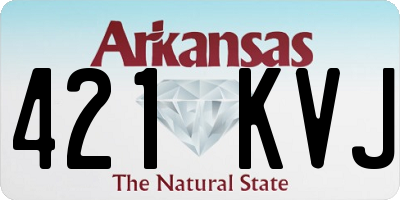 AR license plate 421KVJ