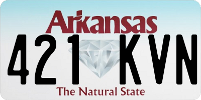 AR license plate 421KVN