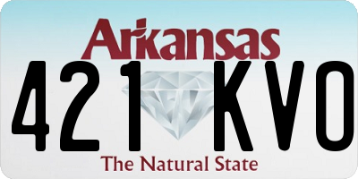 AR license plate 421KVO