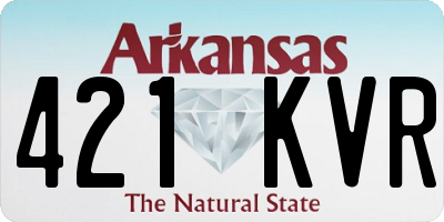 AR license plate 421KVR