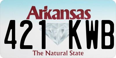 AR license plate 421KWB