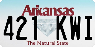 AR license plate 421KWI