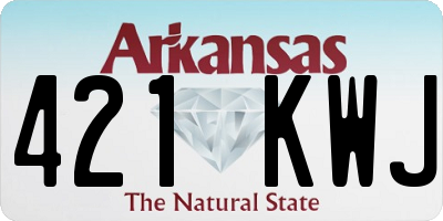 AR license plate 421KWJ
