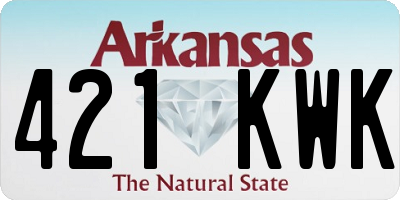 AR license plate 421KWK