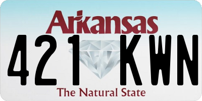 AR license plate 421KWN