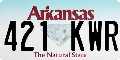 AR license plate 421KWR