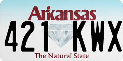 AR license plate 421KWX