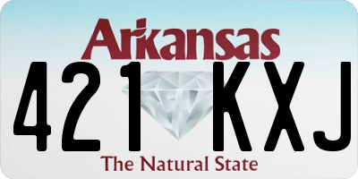 AR license plate 421KXJ