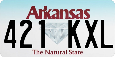 AR license plate 421KXL