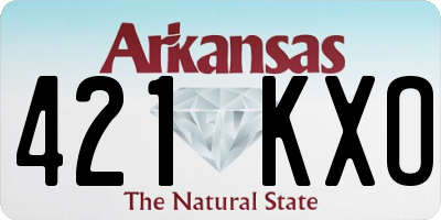AR license plate 421KXO