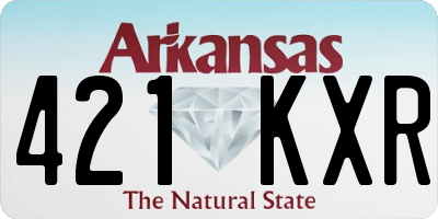AR license plate 421KXR