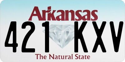 AR license plate 421KXV