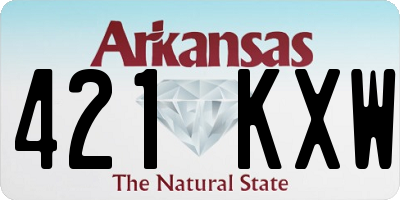 AR license plate 421KXW