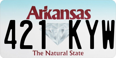 AR license plate 421KYW