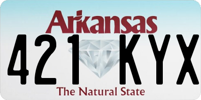 AR license plate 421KYX