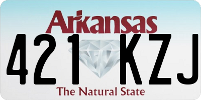 AR license plate 421KZJ