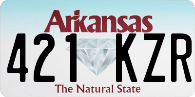 AR license plate 421KZR