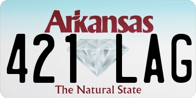 AR license plate 421LAG