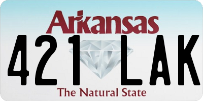AR license plate 421LAK