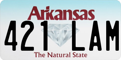 AR license plate 421LAM