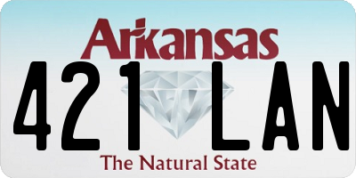 AR license plate 421LAN