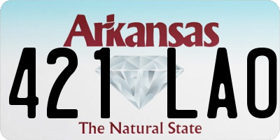 AR license plate 421LAO