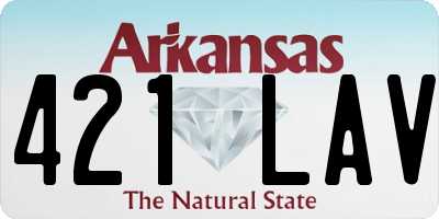 AR license plate 421LAV