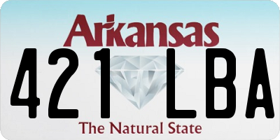 AR license plate 421LBA